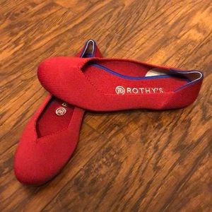 Brand new Rothys Flat in Scooter Red